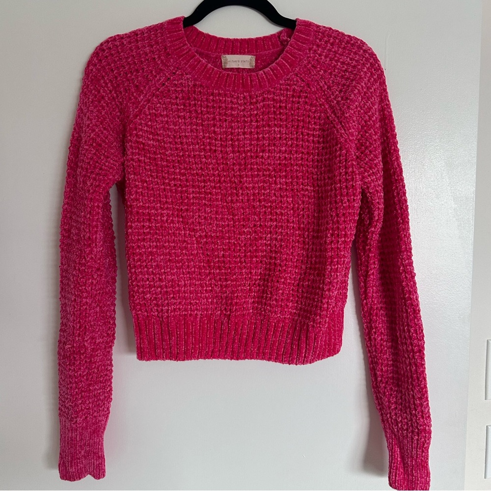 Pink knit sweater